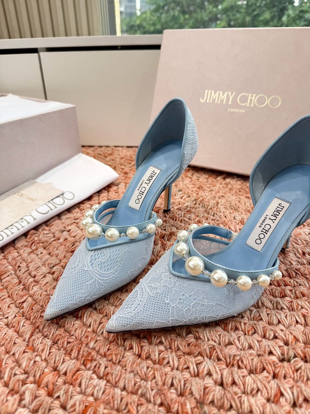 🌾G987Jimmy Choo｜吉米周珍珠尖头高跟凉鞋我们家JC一如既往品质优越 低调不失华丽 性感又不
