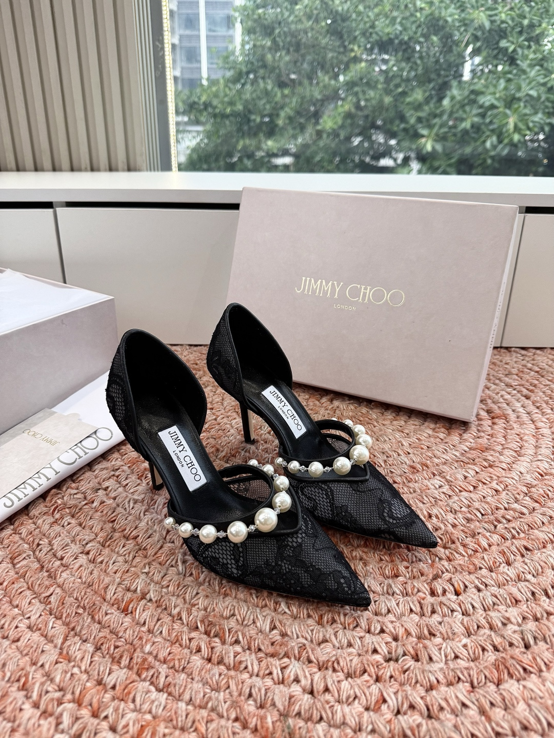 🌾G987Jimmy Choo｜吉米周珍珠尖头高跟凉鞋我们家JC一如既往品质优越 低调不失华丽 性感又不