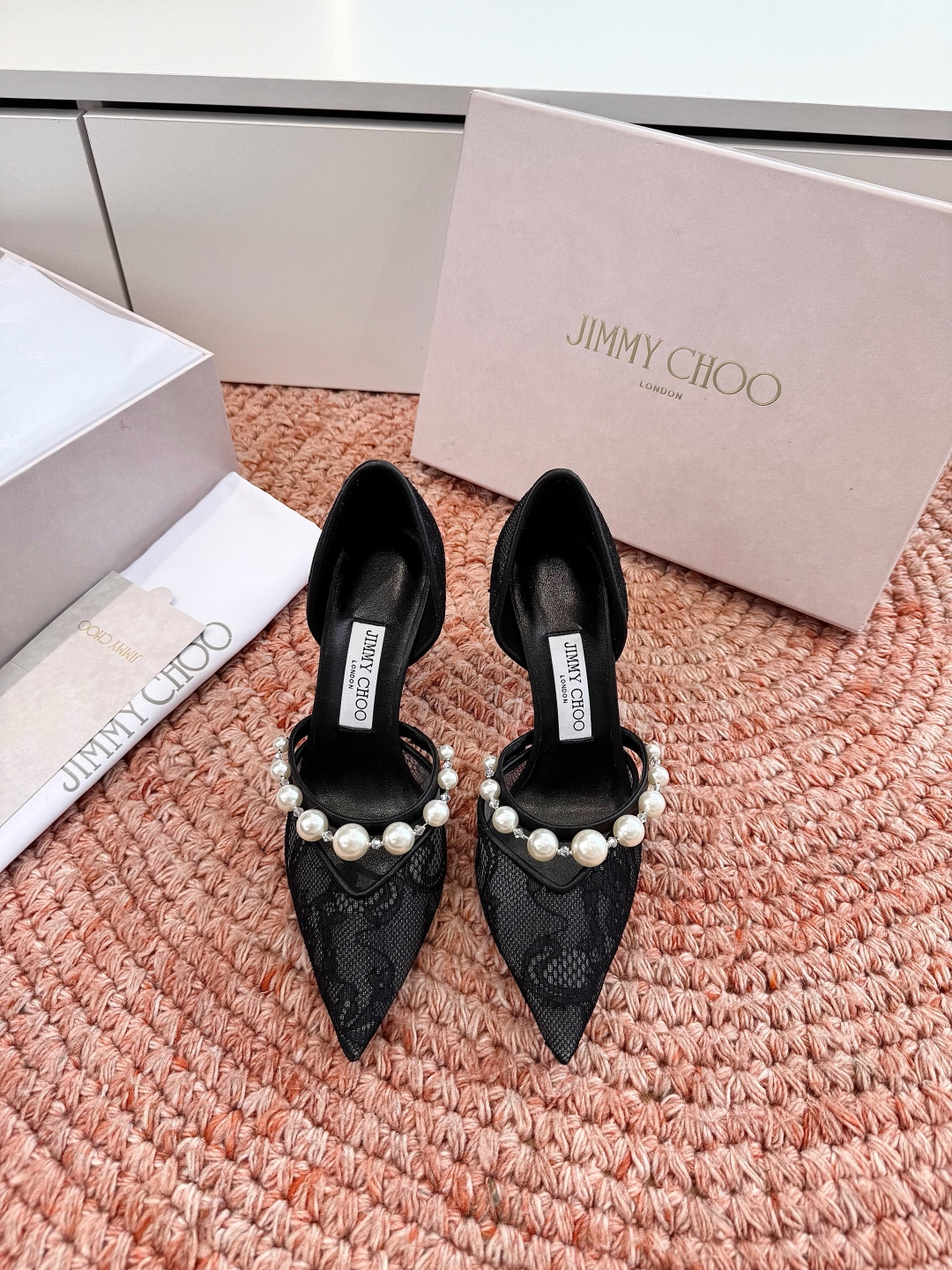 🌾G987Jimmy Choo｜吉米周珍珠尖头高跟凉鞋我们家JC一如既往品质优越 低调不失华丽 性感又不