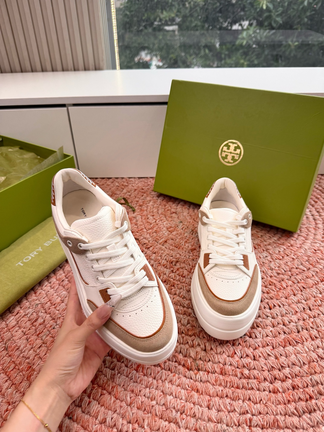 🌾G588顶级品质TORY BURCH 汤丽柏琦直戳小个子心巴的一双鞋！👟被这双厚底鞋美到失语！！💖家人