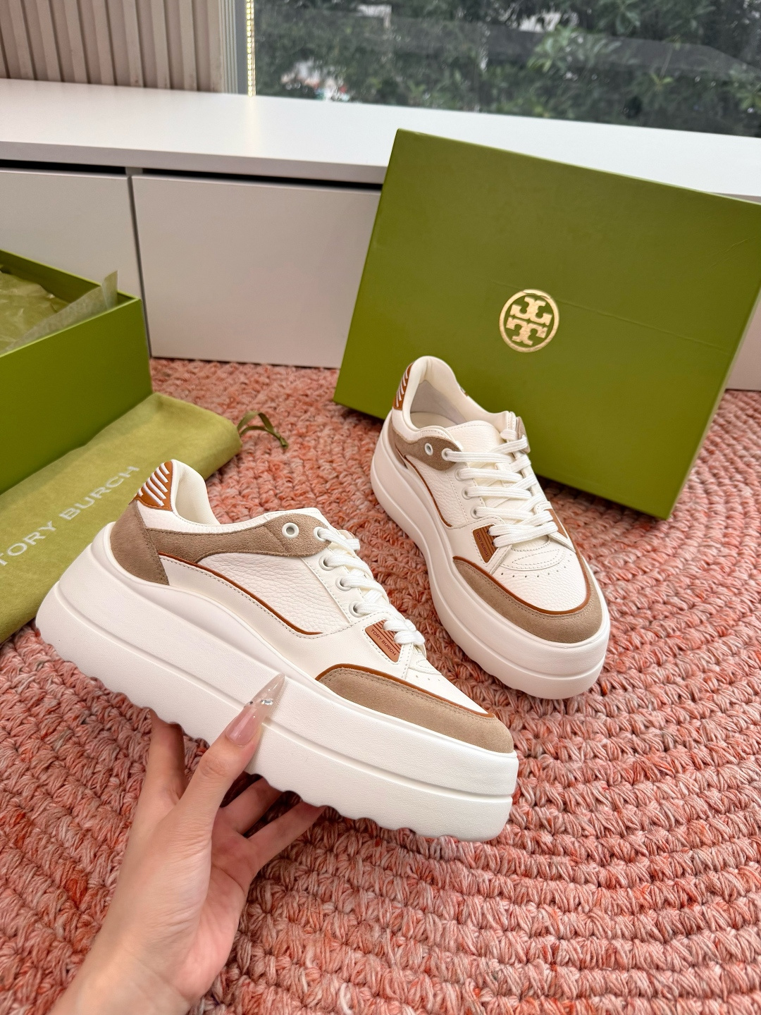 🌾G588顶级品质TORY BURCH 汤丽柏琦直戳小个子心巴的一双鞋！👟被这双厚底鞋美到失语！！💖家人