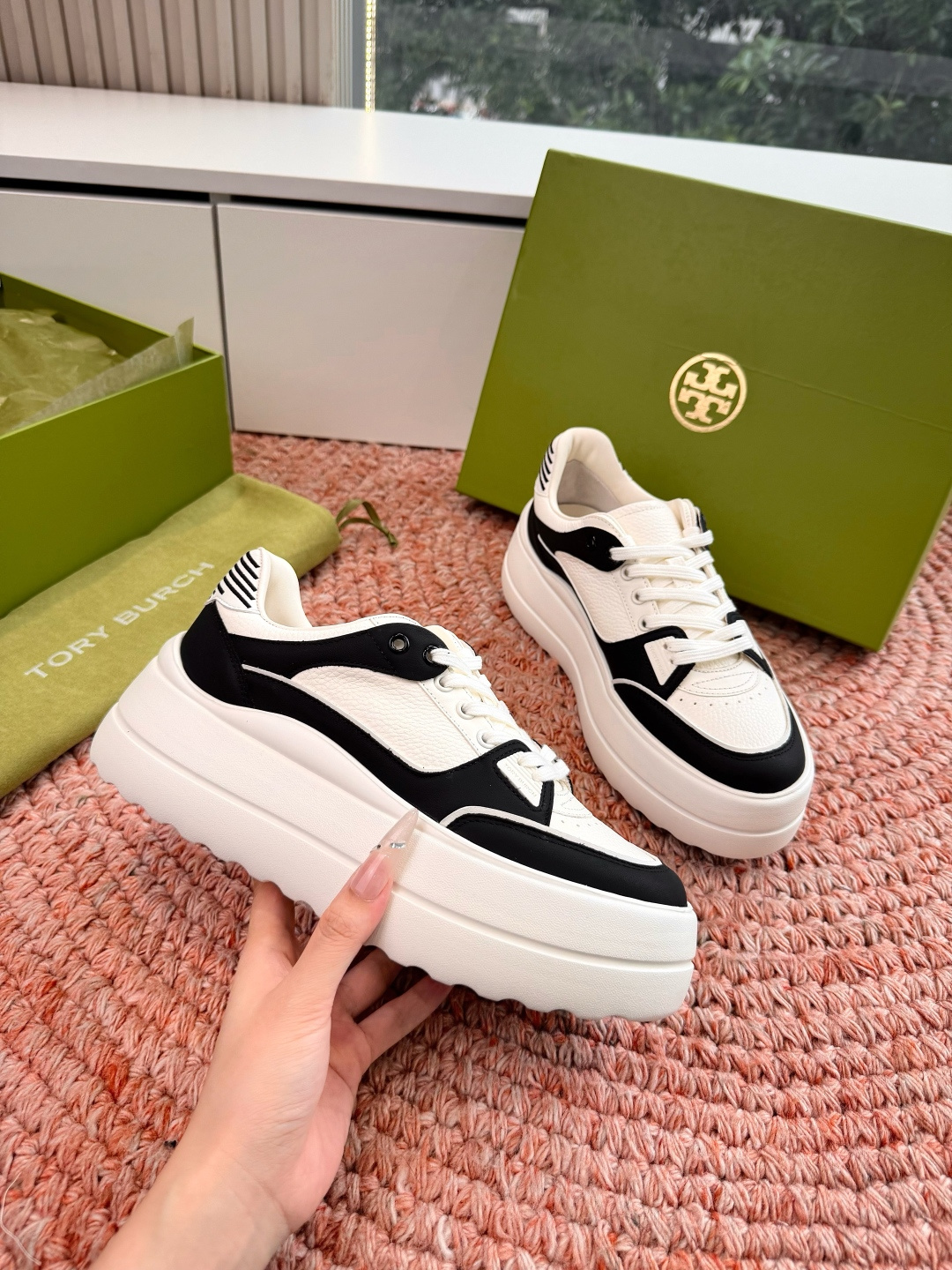 🌾G588顶级品质TORY BURCH 汤丽柏琦直戳小个子心巴的一双鞋！👟被这双厚底鞋美到失语！！💖家人