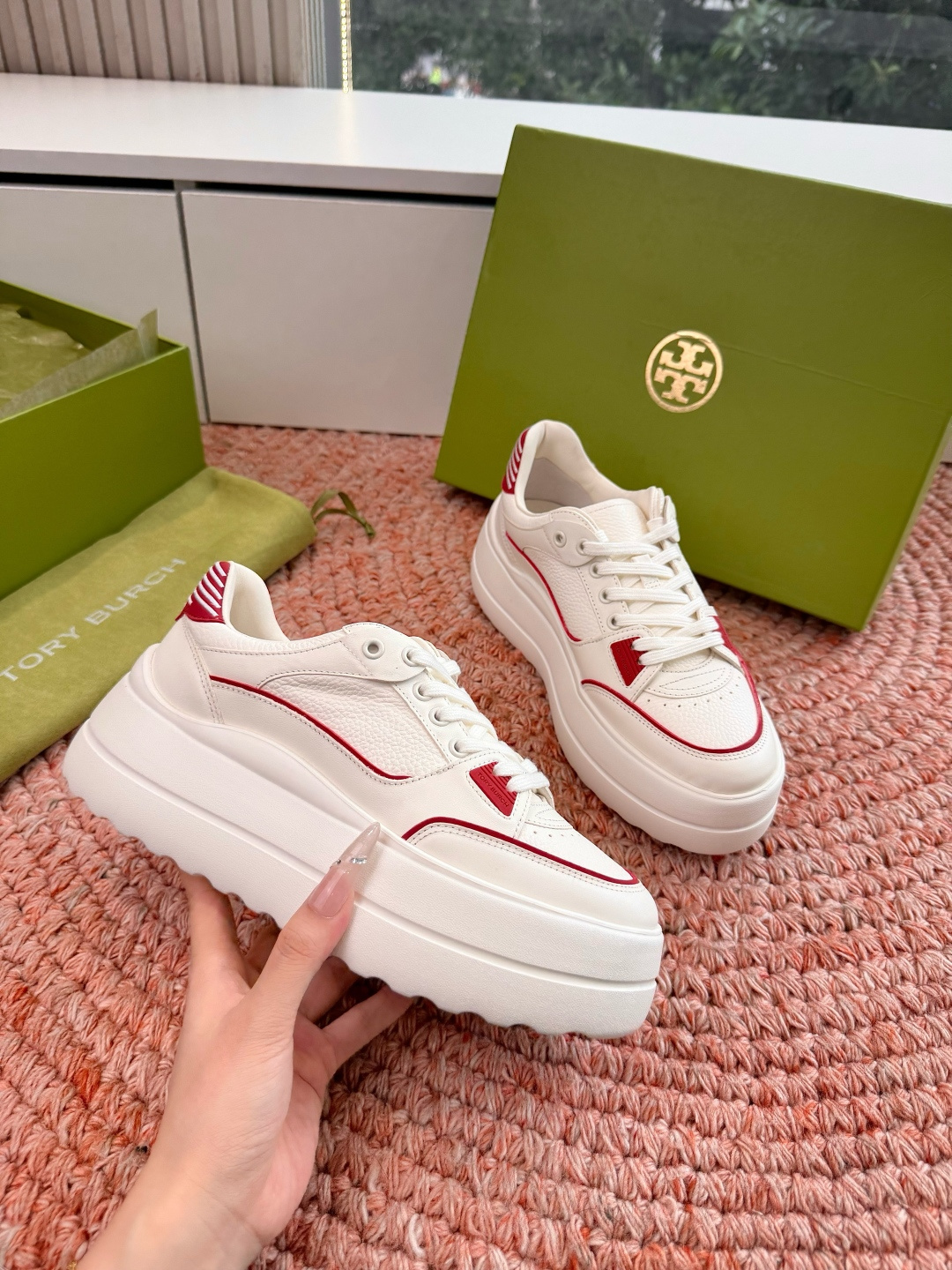 🌾G588顶级品质TORY BURCH 汤丽柏琦直戳小个子心巴的一双鞋！👟被这双厚底鞋美到失语！！💖家人