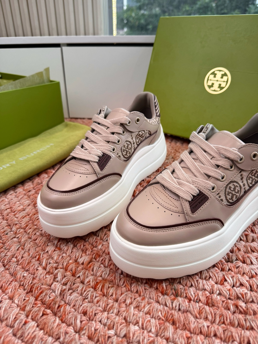 🌾G588顶级品质TORY BURCH 汤丽柏琦直戳小个子心巴的一双鞋！👟被这双厚底鞋美到失语！！💖家人