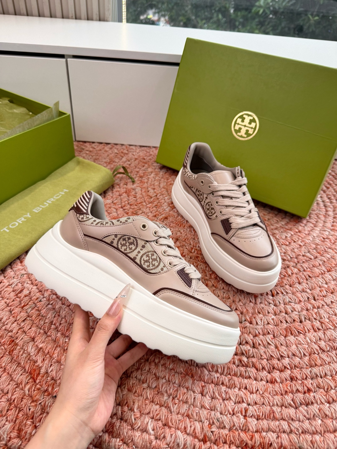🌾G588顶级品质TORY BURCH 汤丽柏琦直戳小个子心巴的一双鞋！👟被这双厚底鞋美到失语！！💖家人