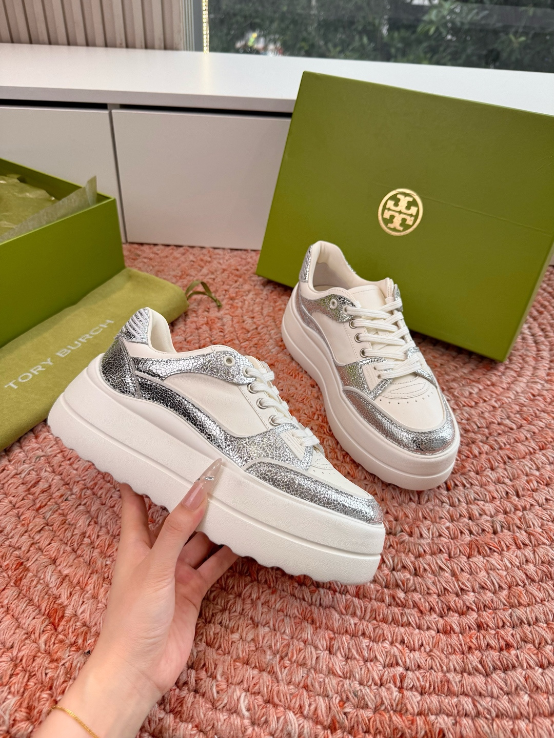 🌾G588顶级品质TORY BURCH 汤丽柏琦直戳小个子心巴的一双鞋！👟被这双厚底鞋美到失语！！💖家人