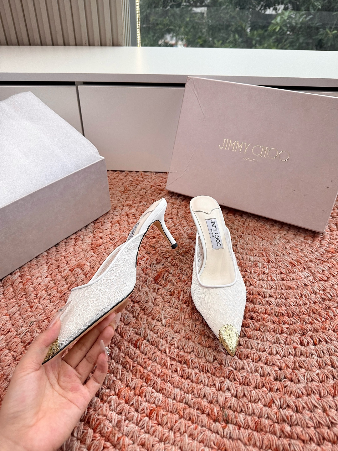 🌾G987Jimmy Choo｜吉米周珍珠尖头高跟凉鞋我们家JC一如既往品质优越 低调不失华丽 性感又不