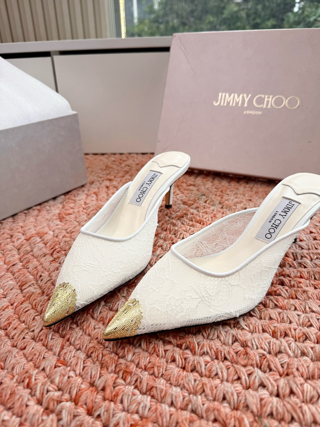 🌾G987Jimmy Choo｜吉米周珍珠尖头高跟凉鞋我们家JC一如既往品质优越 低调不失华丽 性感又不