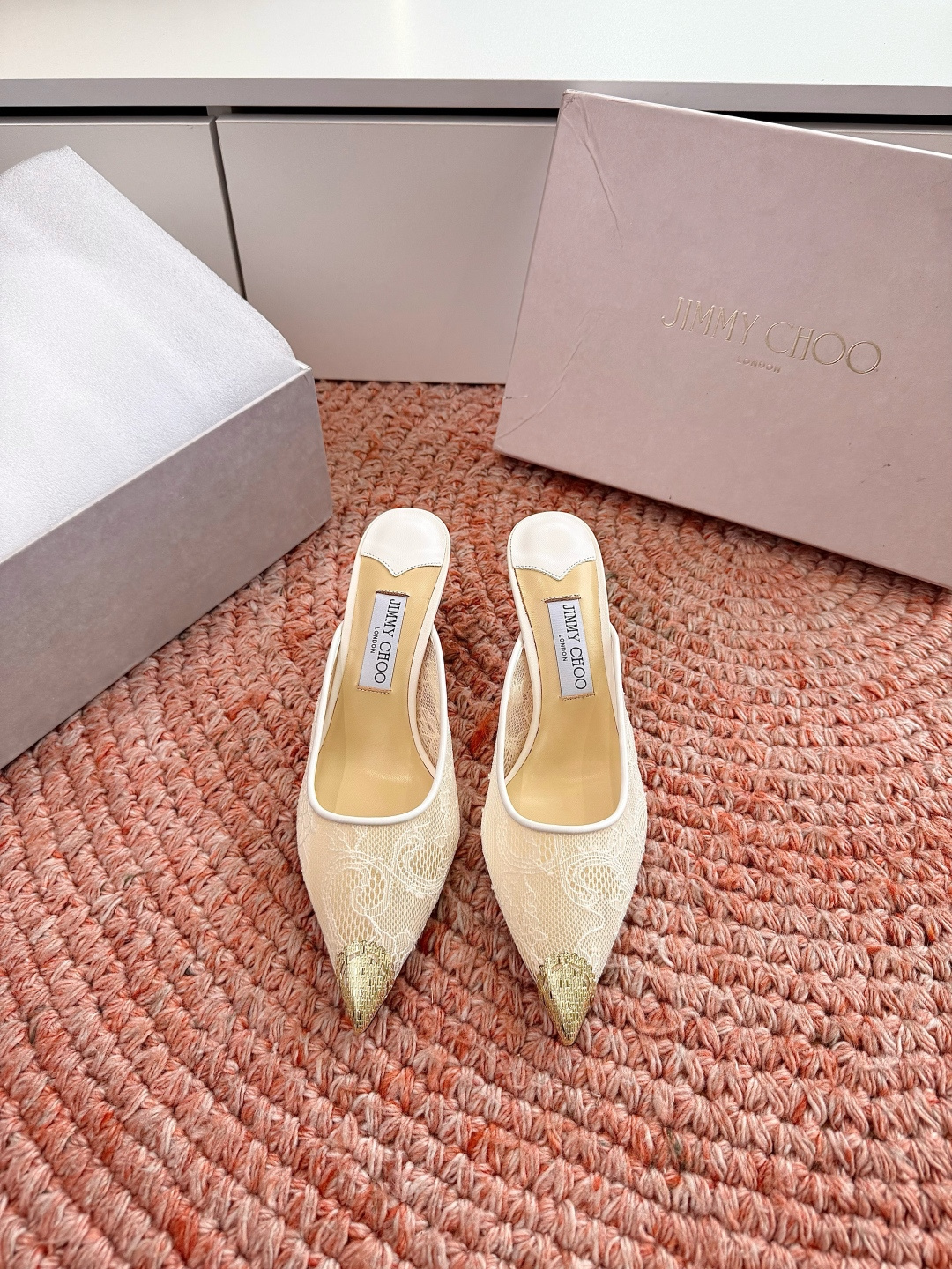 🌾G987Jimmy Choo｜吉米周珍珠尖头高跟凉鞋我们家JC一如既往品质优越 低调不失华丽 性感又不