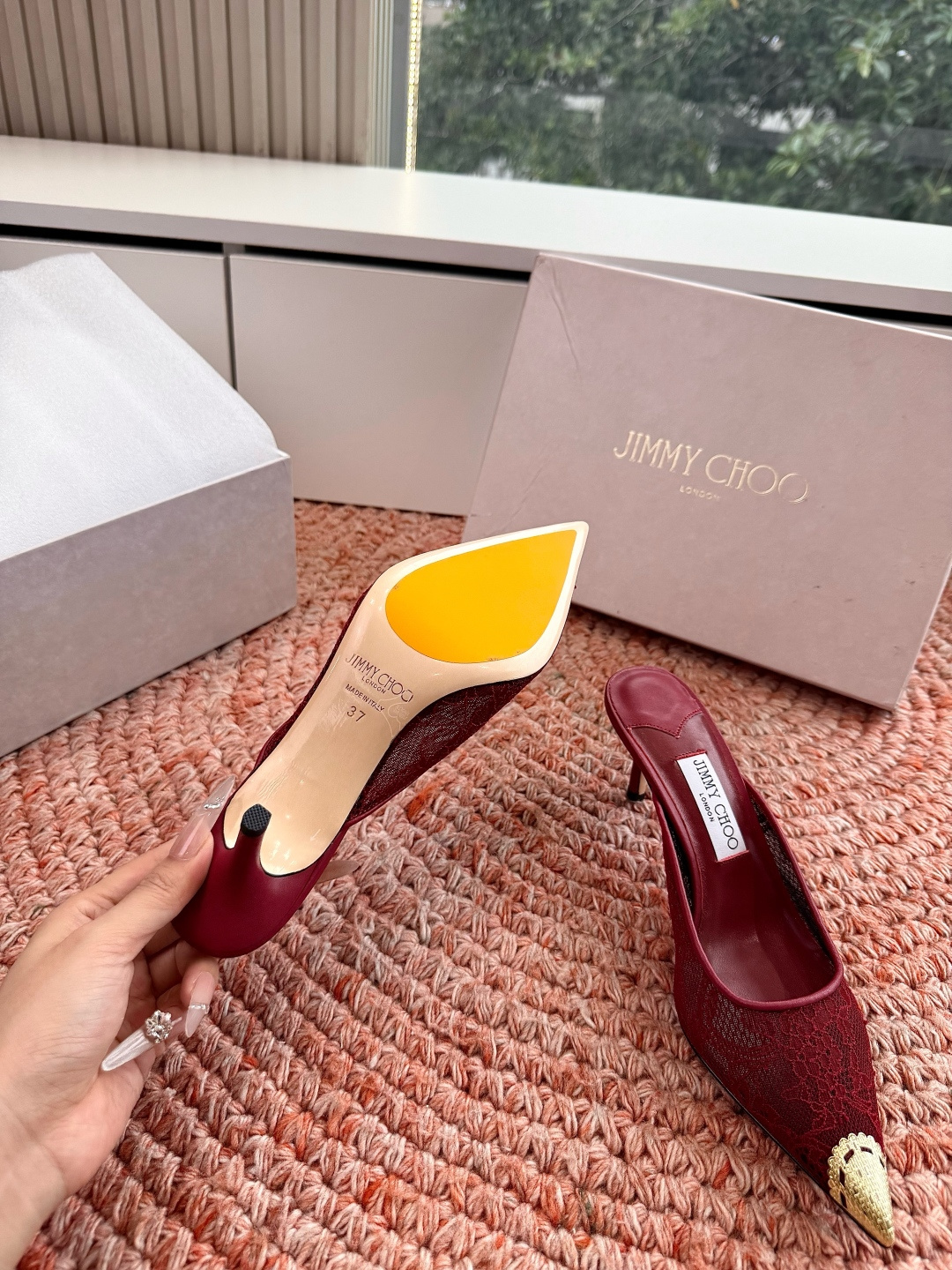 🌾G987Jimmy Choo｜吉米周珍珠尖头高跟凉鞋我们家JC一如既往品质优越 低调不失华丽 性感又不