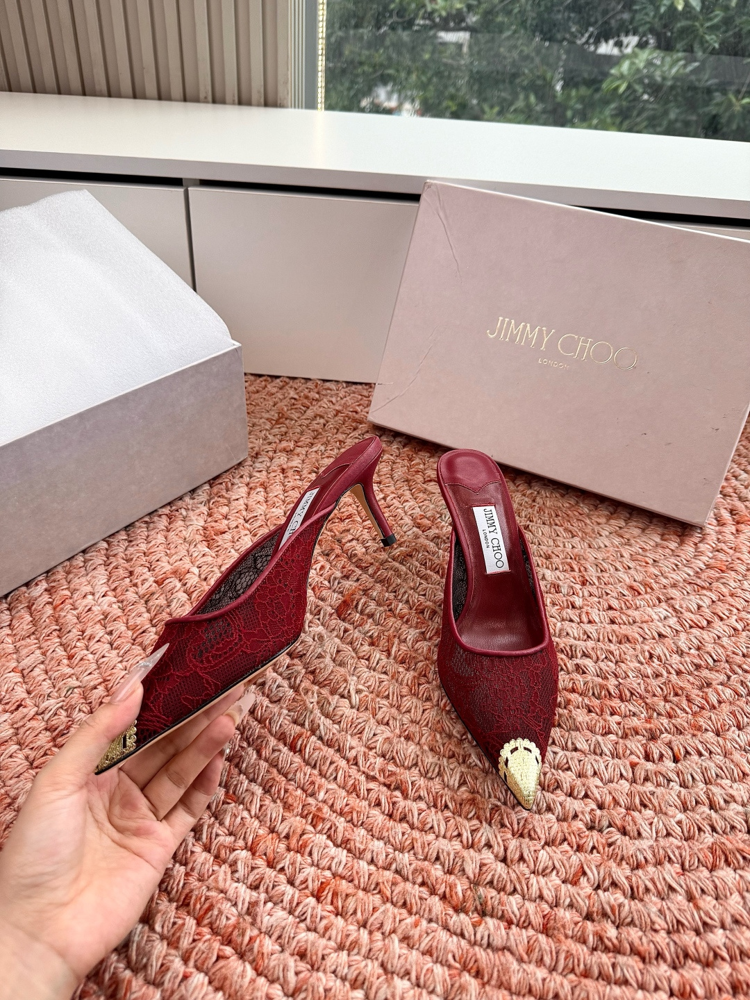 🌾G987Jimmy Choo｜吉米周珍珠尖头高跟凉鞋我们家JC一如既往品质优越 低调不失华丽 性感又不