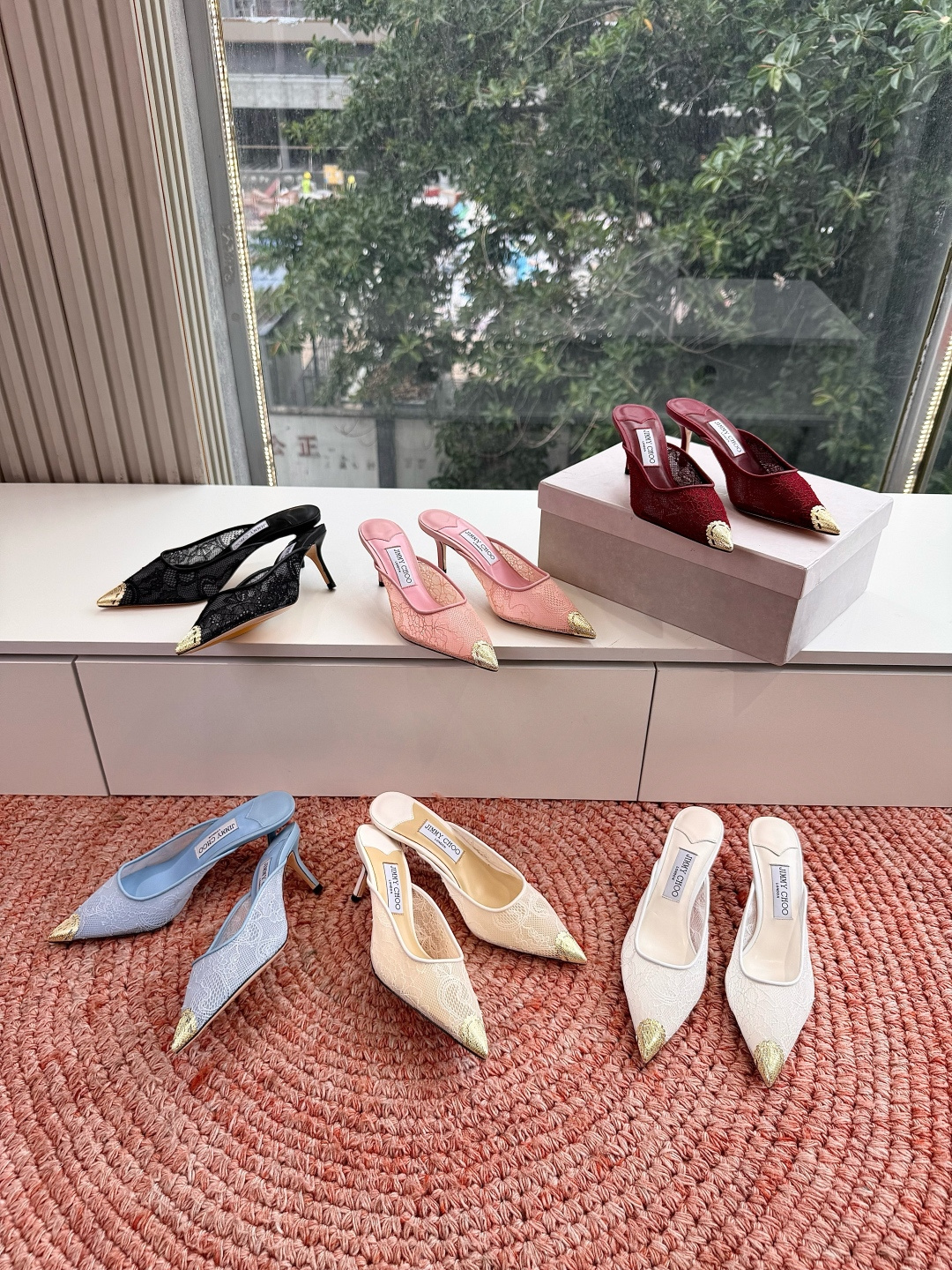 🌾G987Jimmy Choo｜吉米周珍珠尖头高跟凉鞋我们家JC一如既往品质优越 低调不失华丽 性感又不