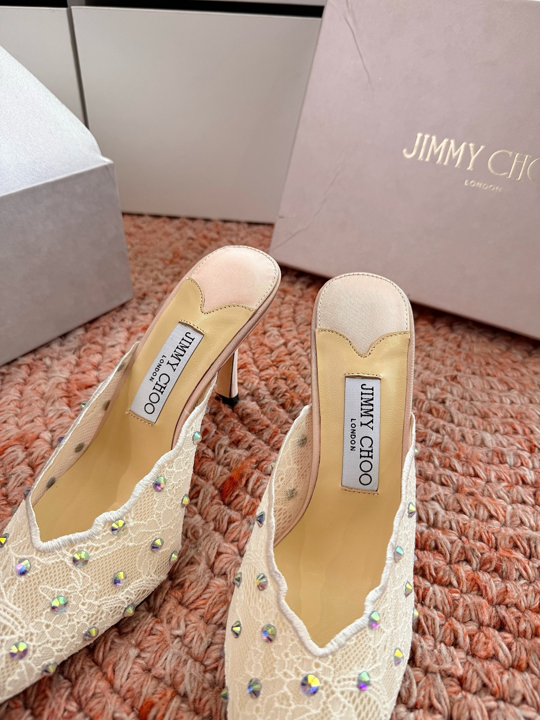 🌾G987Jimmy Choo｜吉米周珍珠尖头高跟凉鞋我们家JC一如既往品质优越 低调不失华丽 性感又不