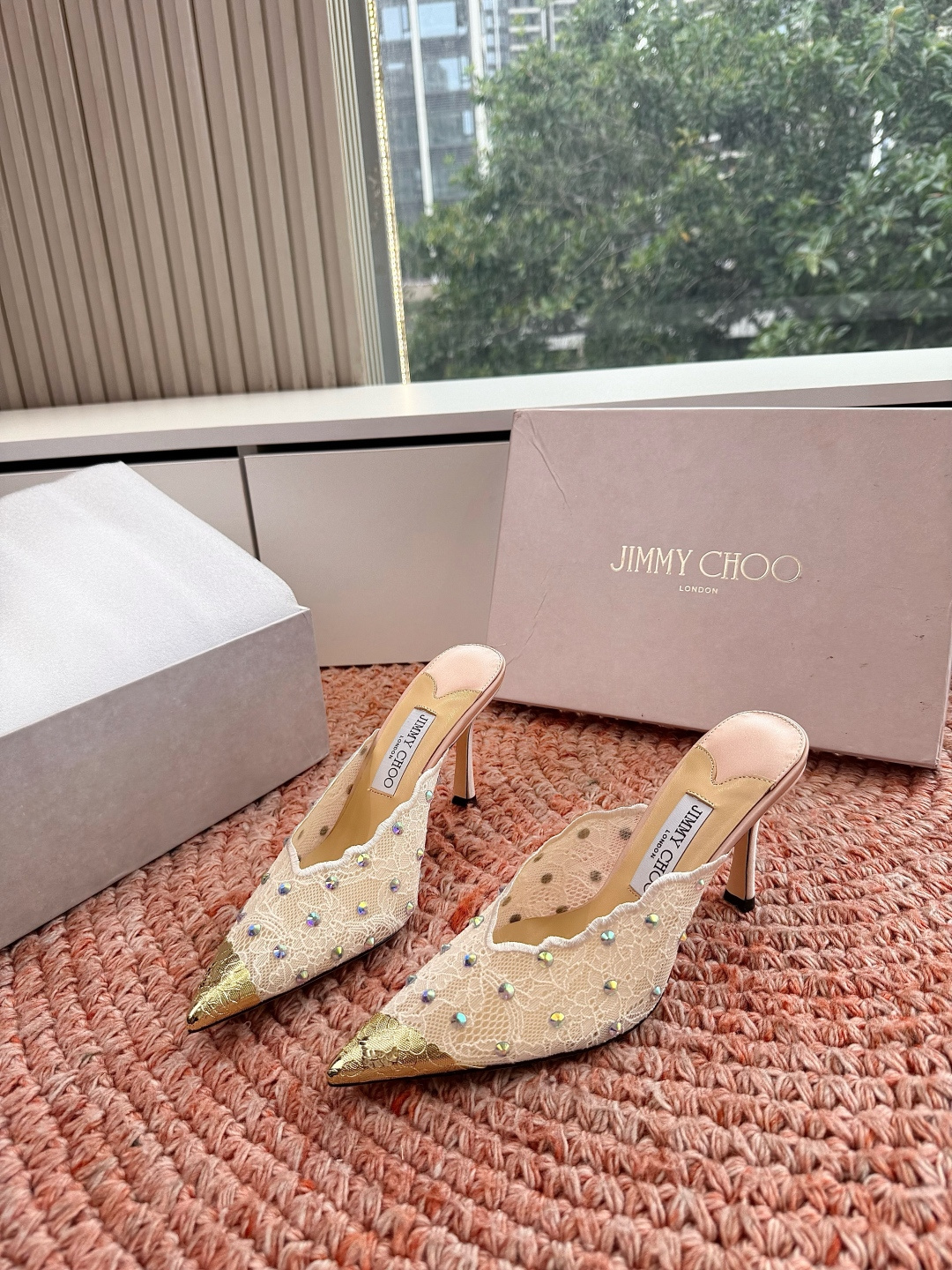 🌾G987Jimmy Choo｜吉米周珍珠尖头高跟凉鞋我们家JC一如既往品质优越 低调不失华丽 性感又不