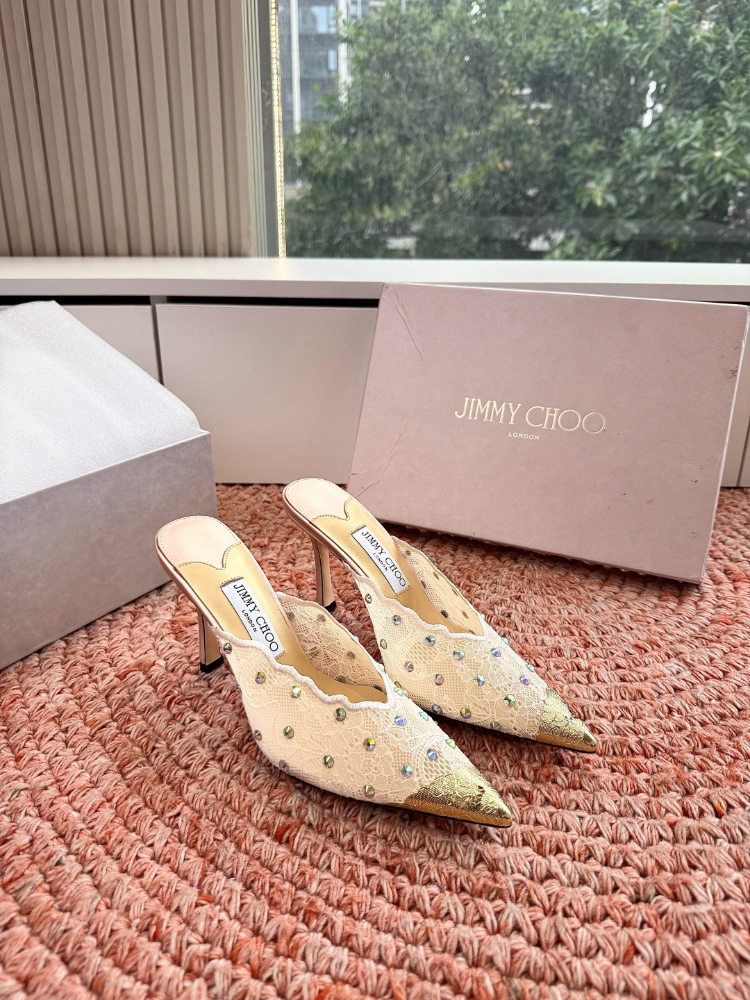 🌾G987Jimmy Choo｜吉米周珍珠尖头高跟凉鞋我们家JC一如既往品质优越 低调不失华丽 性感又不