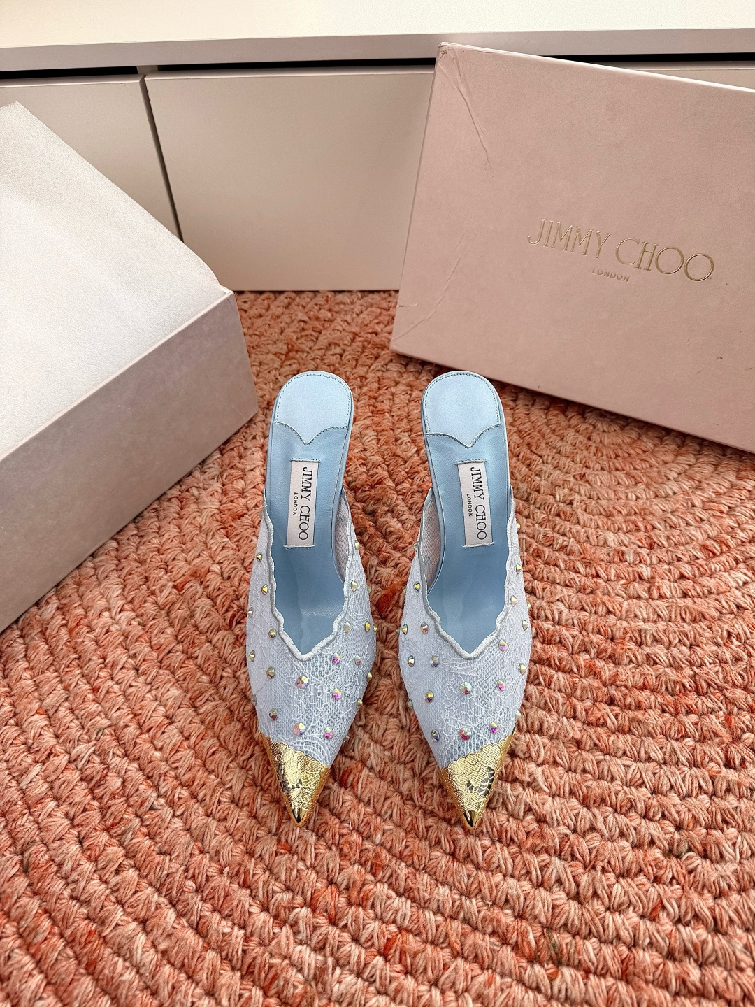 🌾G987Jimmy Choo｜吉米周珍珠尖头高跟凉鞋我们家JC一如既往品质优越 低调不失华丽 性感又不