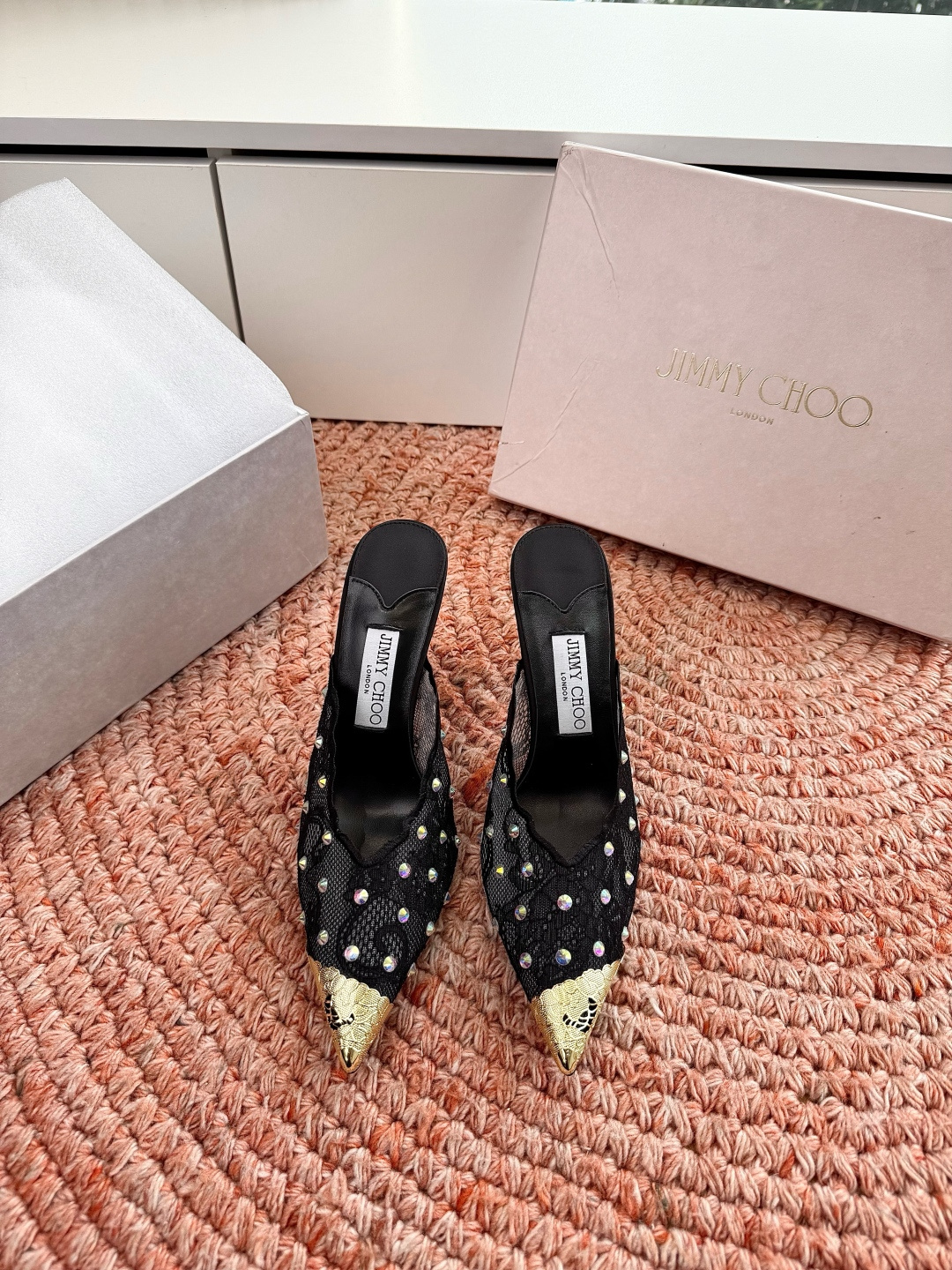 🌾G987Jimmy Choo｜吉米周珍珠尖头高跟凉鞋我们家JC一如既往品质优越 低调不失华丽 性感又不