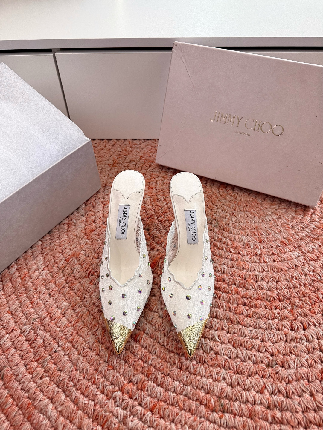 🌾G987Jimmy Choo｜吉米周珍珠尖头高跟凉鞋我们家JC一如既往品质优越 低调不失华丽 性感又不