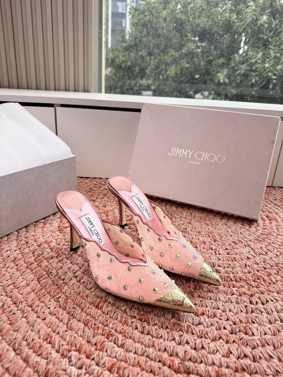 🌾G987Jimmy Choo｜吉米周珍珠尖头高跟凉鞋我们家JC一如既往品质优越 低调不失华丽 性感又不