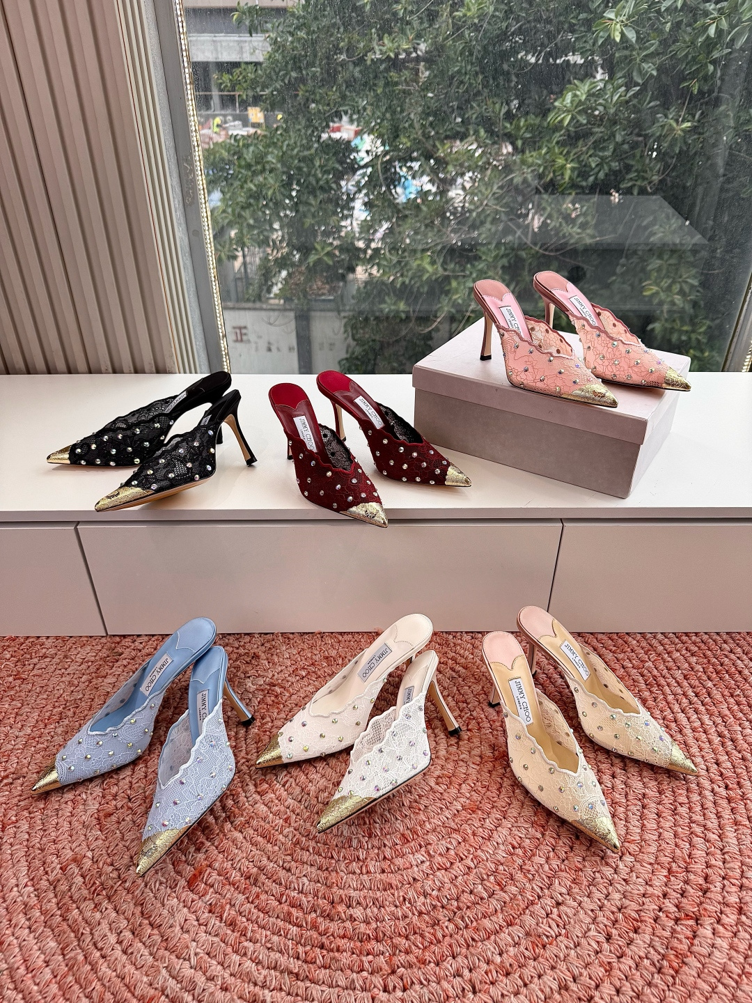 🌾G987Jimmy Choo｜吉米周珍珠尖头高跟凉鞋我们家JC一如既往品质优越 低调不失华丽 性感又不