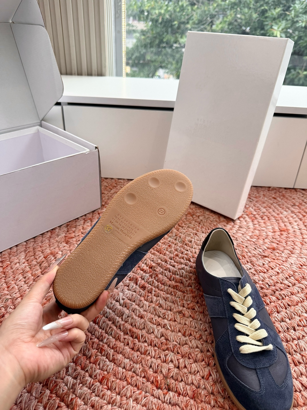 🌾G077顶级Maison Margiel*26ss夏季新款玛丽珍乐福鞋MM6马吉拉·德训鞋 运动鞋复刻