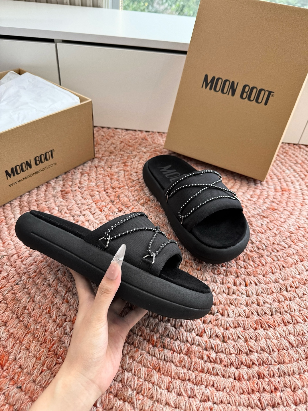 🌾G275顶级品质MOoNBOOT 高奢夏季新款凉鞋 厚底增高气质沙滩凉鞋 原版购入开发 。无法抗拒的精