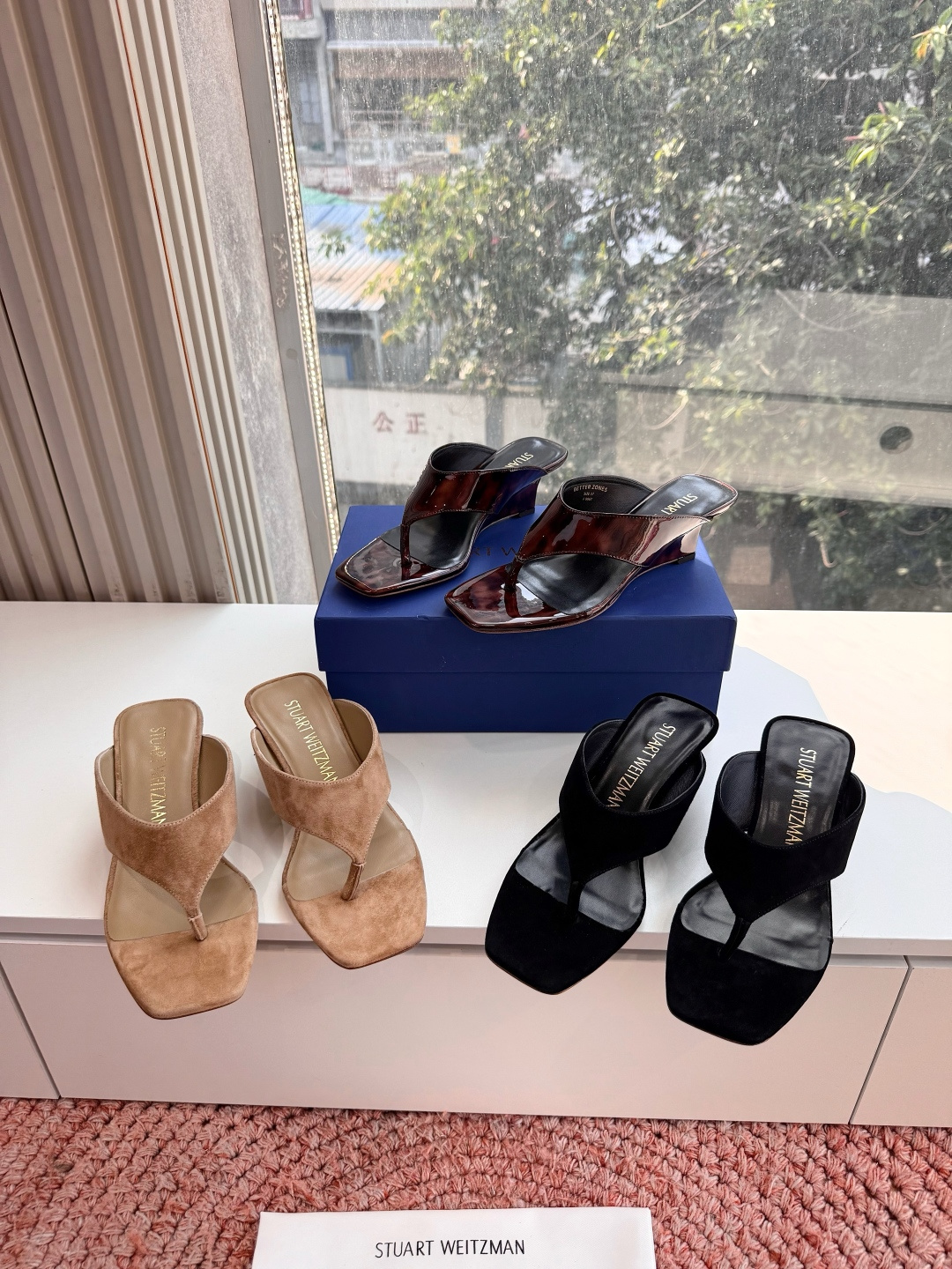🌾G213顶级品质STUART WEITZMAN26春夏新品SW简易坡跟夹脚人字拖鞋｜慵懒贵气的夏日松弛