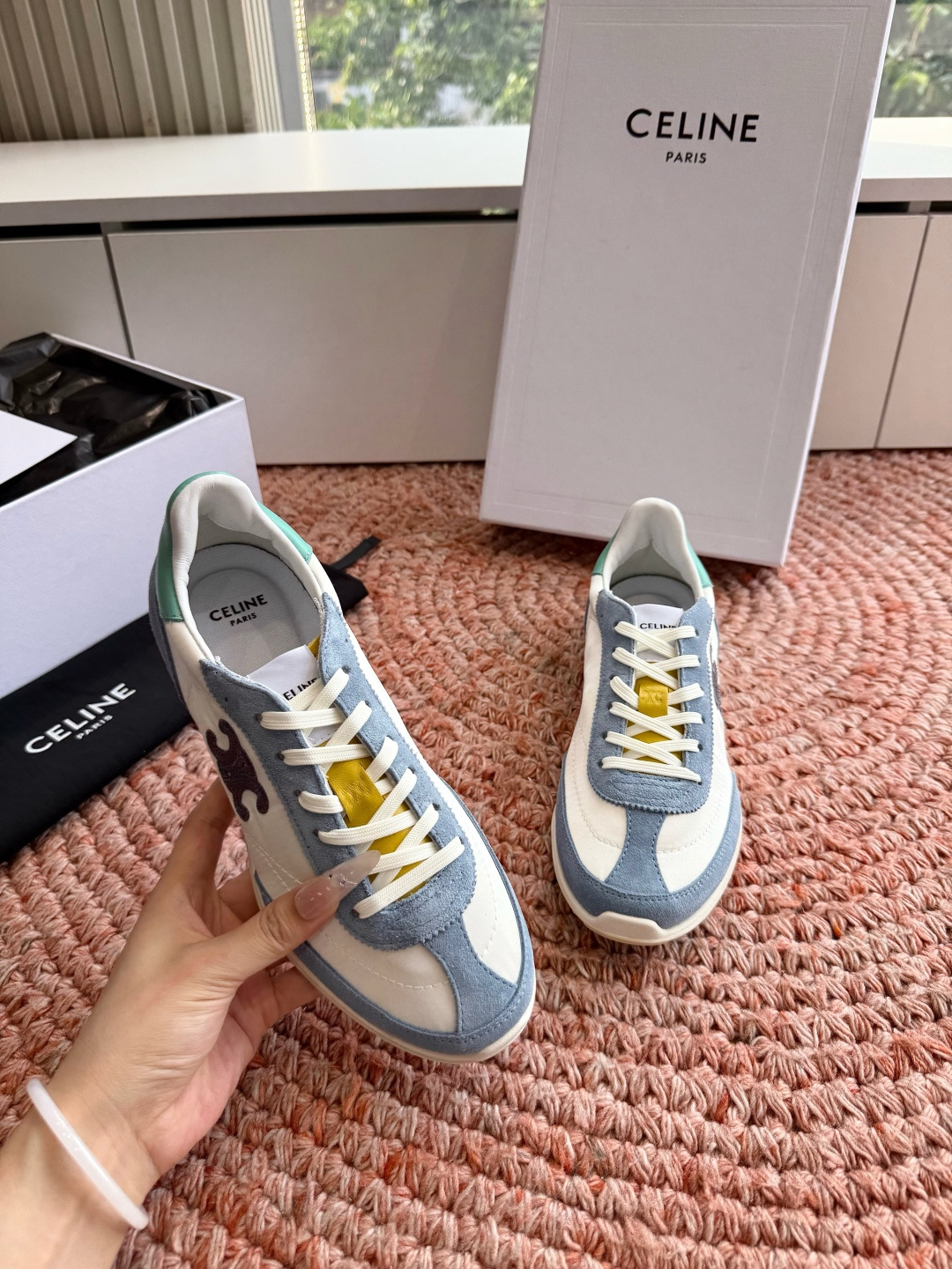 🌾主打一个出货快品质好G08所见即所得代购级别CELINE｜赛琳思琳春夏最新款Racer系列 阿甘鞋 配