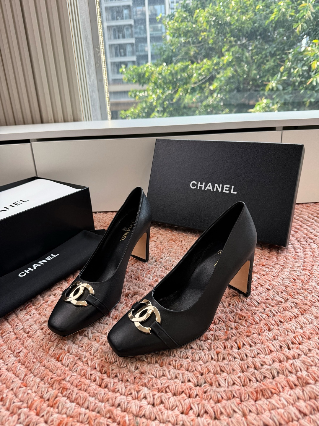🌾G238😀CHANEL* 香奈儿小香2026专柜同步新款高跟鞋单鞋极简设计 超好搭配的日常款、无论高度