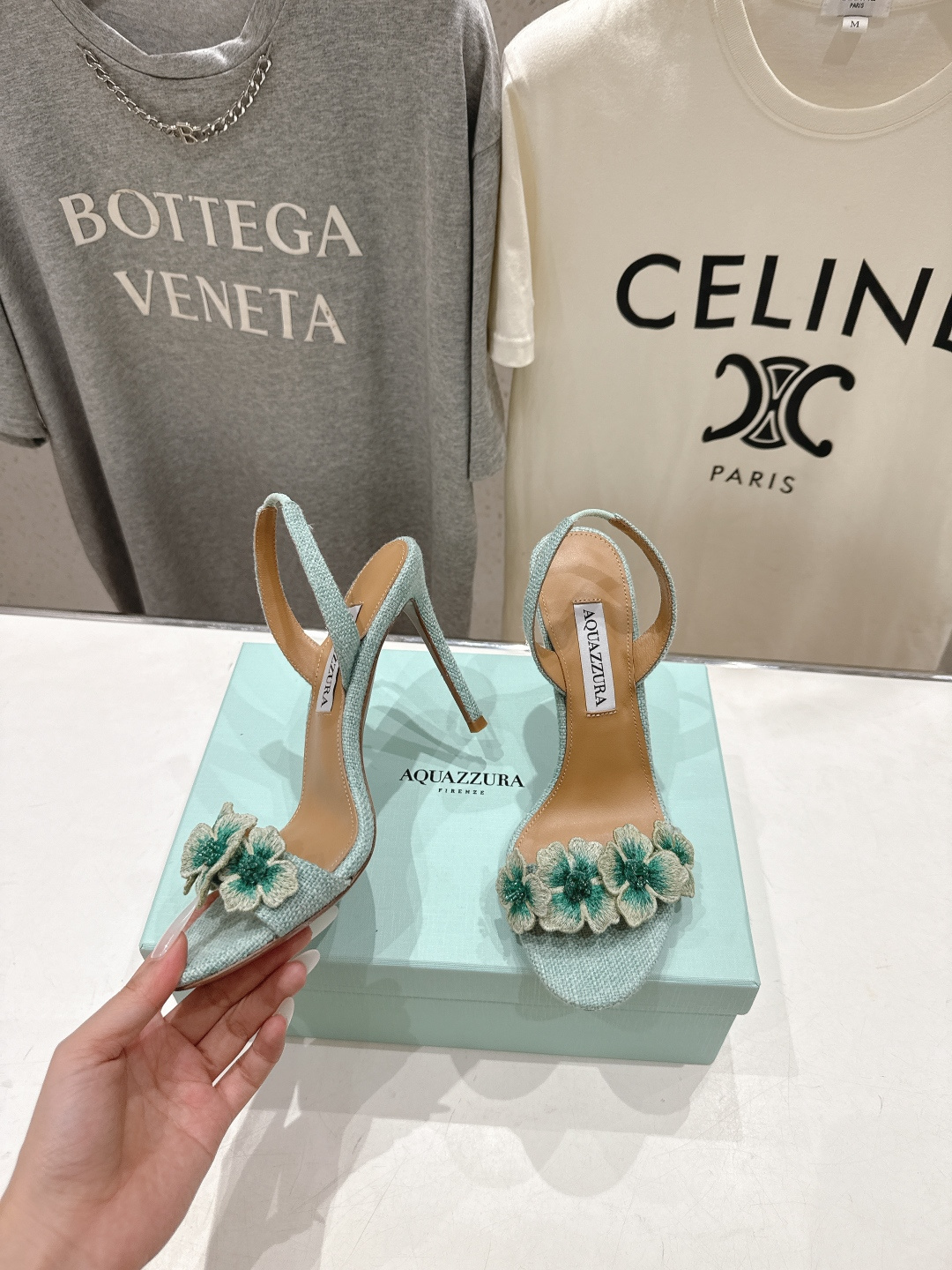 高版本出厂 「ᴀqᴜᴀᴢᴢᴜʀᴀ」AQUAZZURA/菠萝F072 2026ss夏季新款花卉高跟凉鞋__