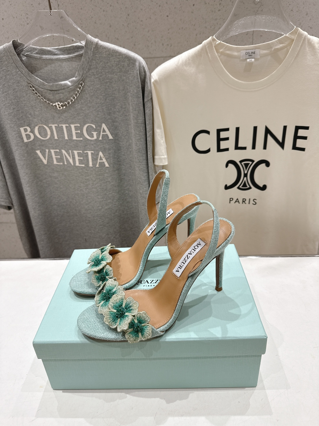 高版本出厂 「ᴀqᴜᴀᴢᴢᴜʀᴀ」AQUAZZURA/菠萝F072 2026ss夏季新款花卉高跟凉鞋__
