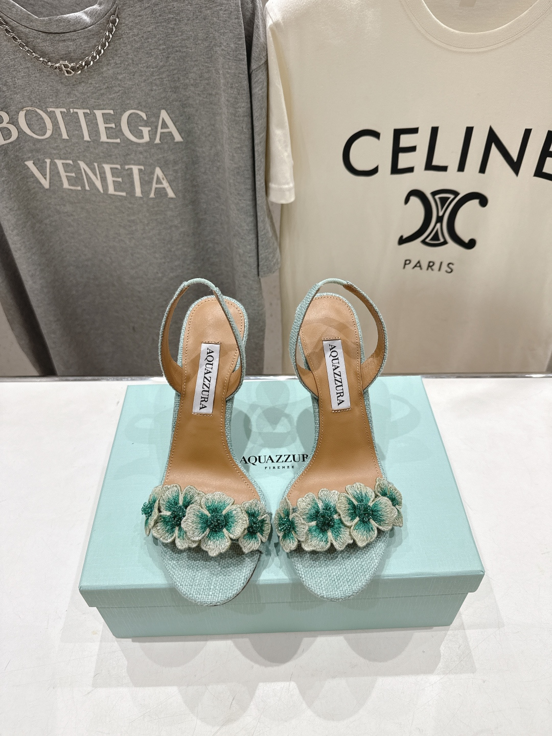 高版本出厂 「ᴀqᴜᴀᴢᴢᴜʀᴀ」AQUAZZURA/菠萝F072 2026ss夏季新款花卉高跟凉鞋__