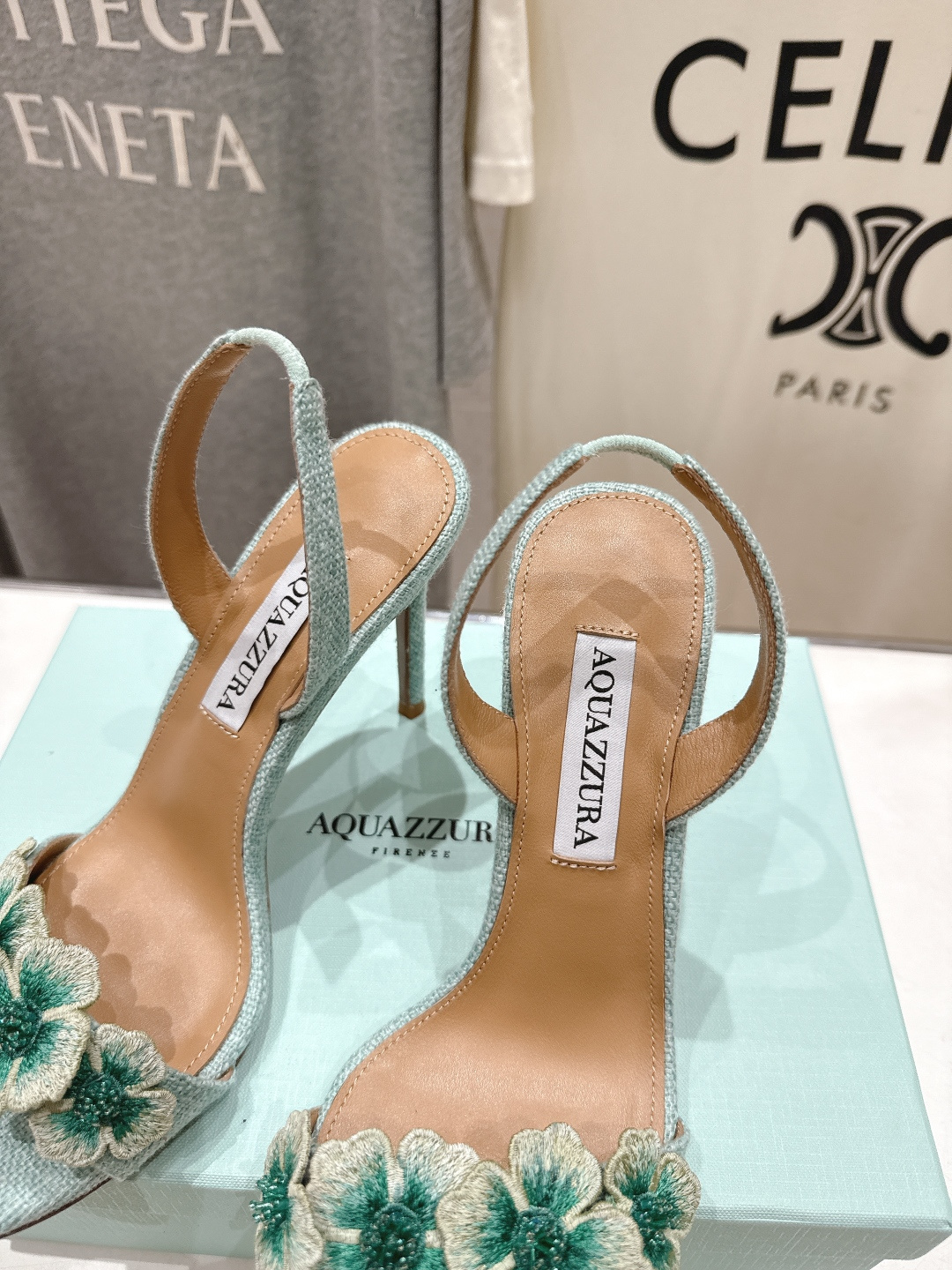 高版本出厂 「ᴀqᴜᴀᴢᴢᴜʀᴀ」AQUAZZURA/菠萝F072 2026ss夏季新款花卉高跟凉鞋__
