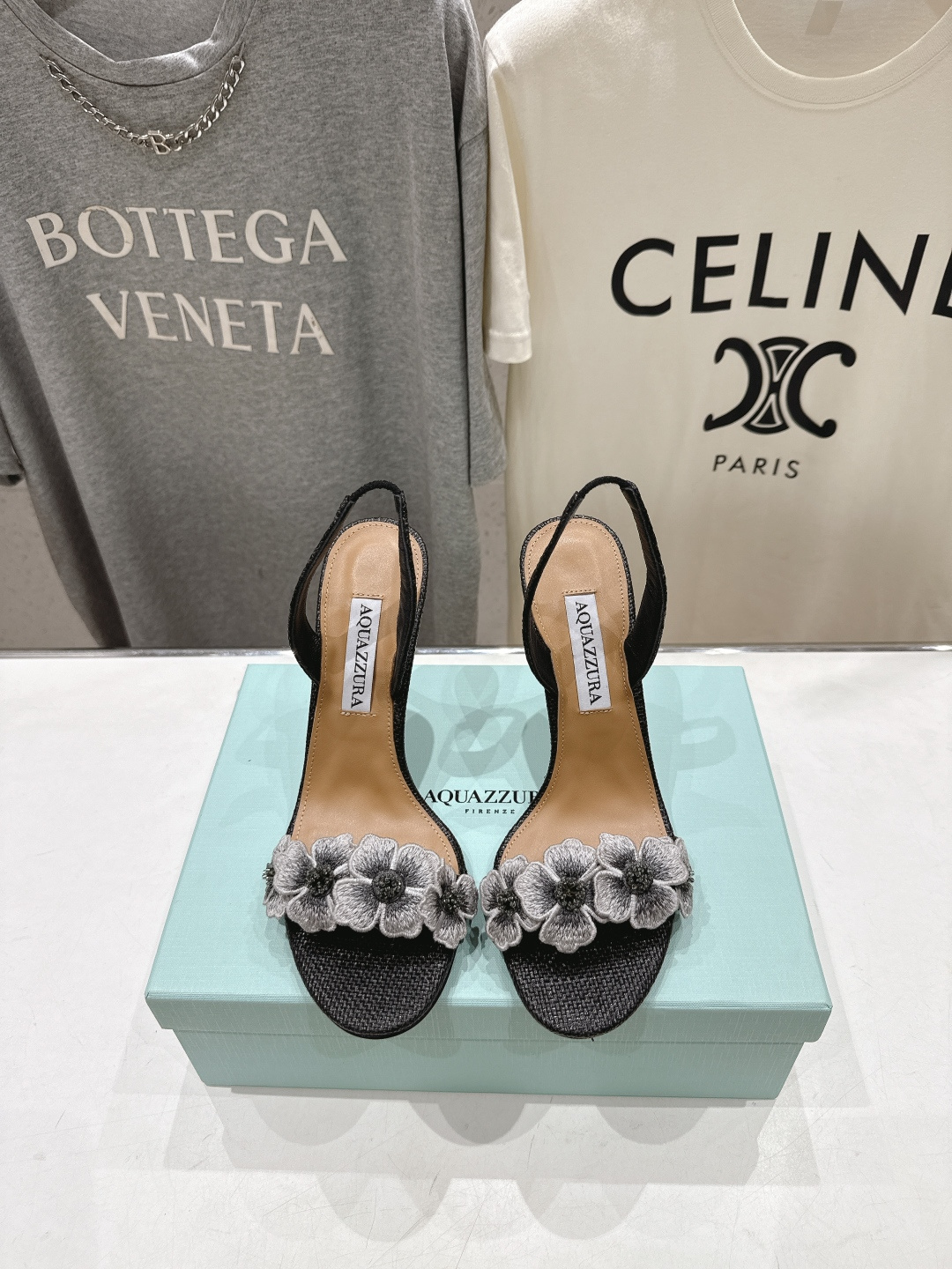 高版本出厂 「ᴀqᴜᴀᴢᴢᴜʀᴀ」AQUAZZURA/菠萝F072 2026ss夏季新款花卉高跟凉鞋__
