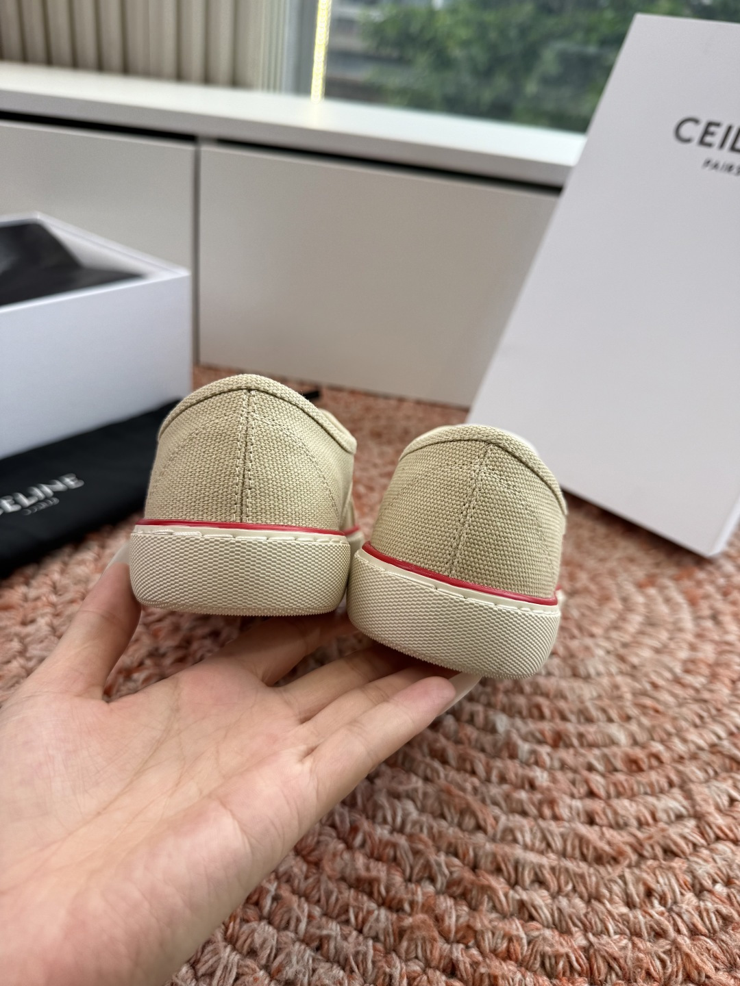 G177代购级别CELINE思琳赛琳CELINE RUNNER CR-03麻绳帆布鞋运动鞋👟鞋舌和鞋后帮