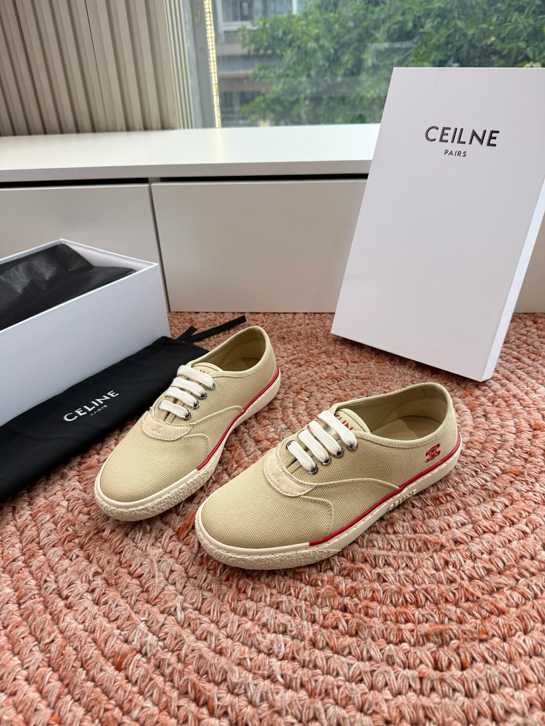 G177代购级别CELINE思琳赛琳CELINE RUNNER CR-03麻绳帆布鞋运动鞋👟鞋舌和鞋后帮