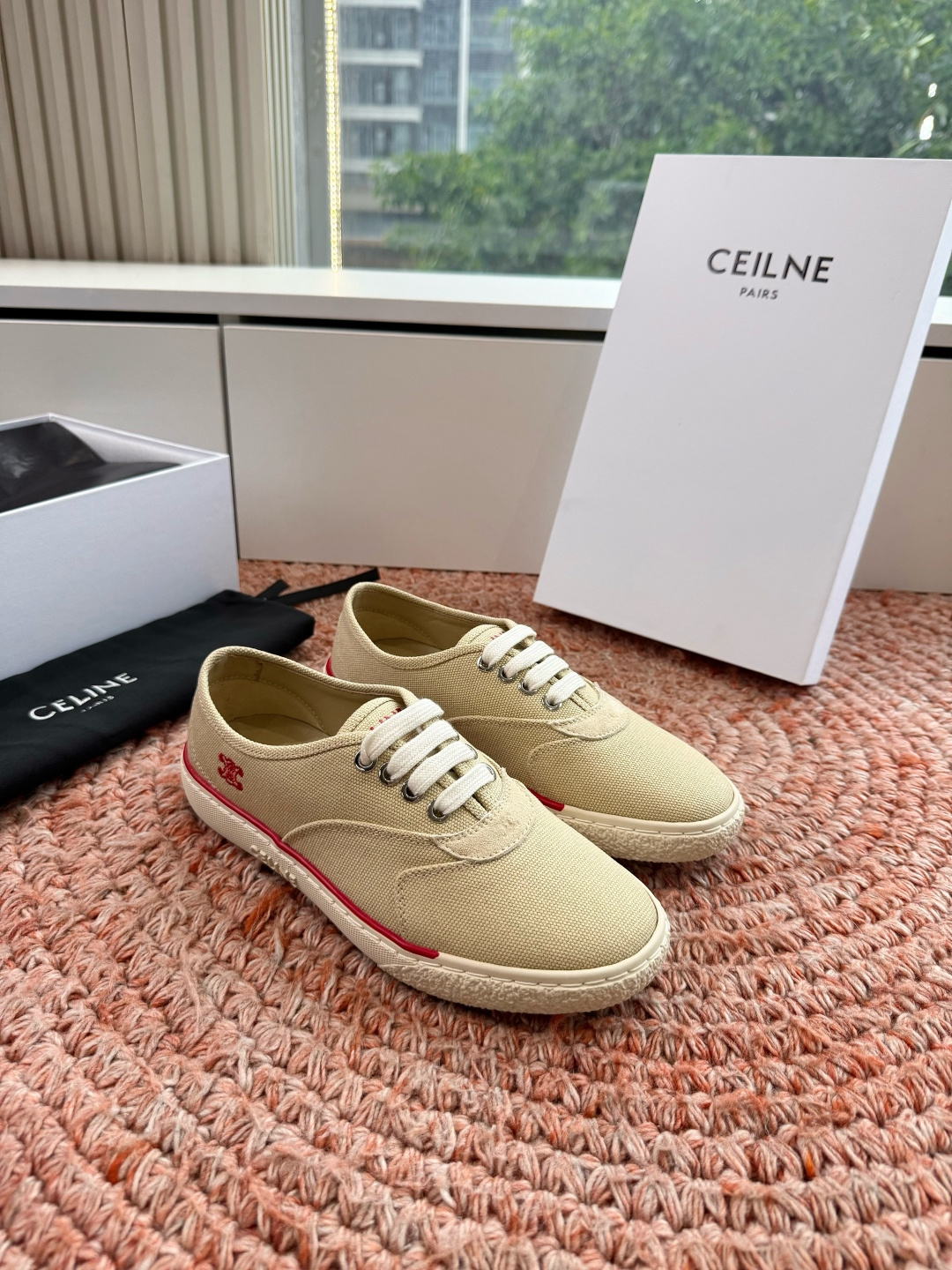 G177代购级别CELINE思琳赛琳CELINE RUNNER CR-03麻绳帆布鞋运动鞋👟鞋舌和鞋后帮