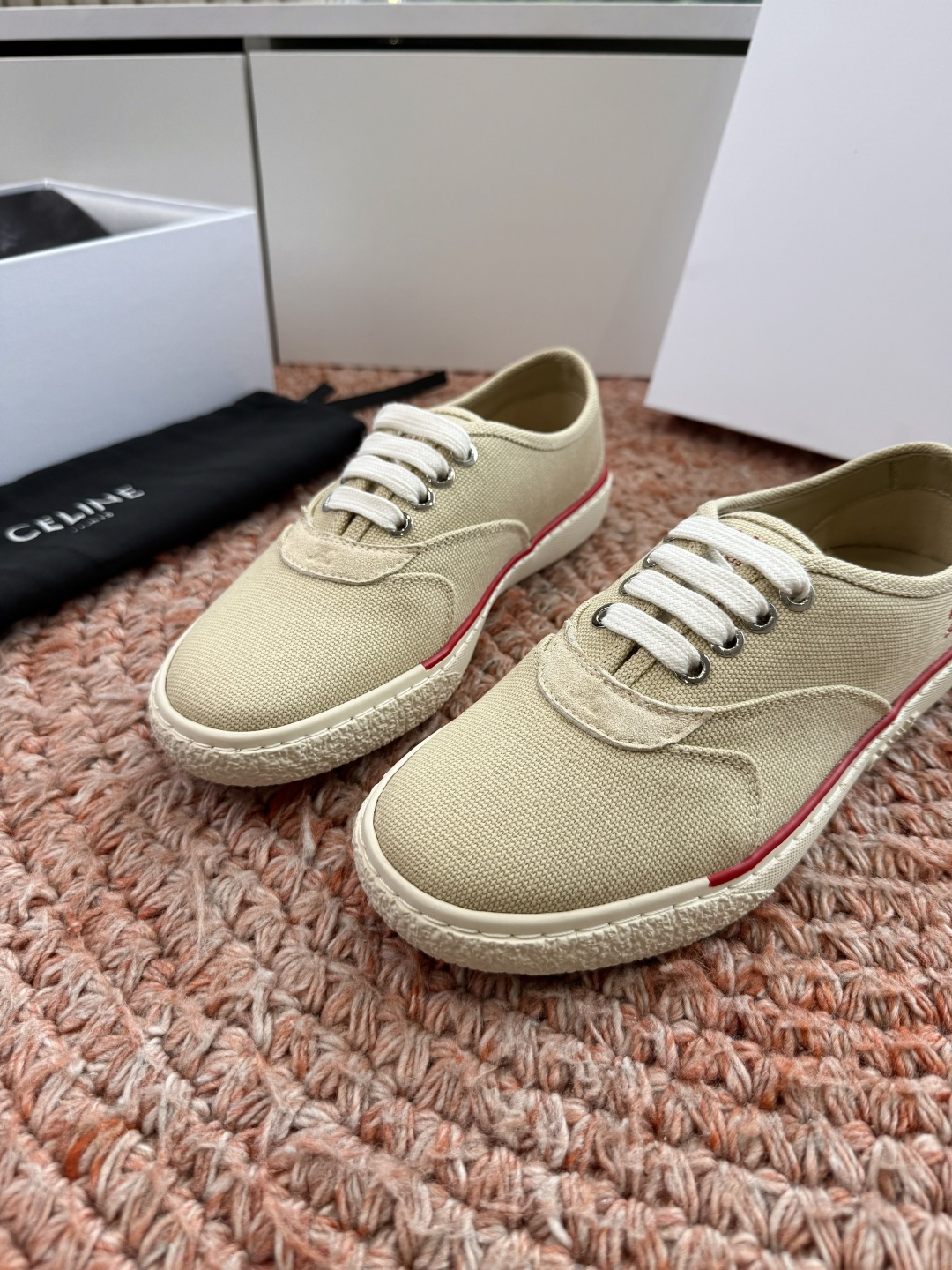 G177代购级别CELINE思琳赛琳CELINE RUNNER CR-03麻绳帆布鞋运动鞋👟鞋舌和鞋后帮