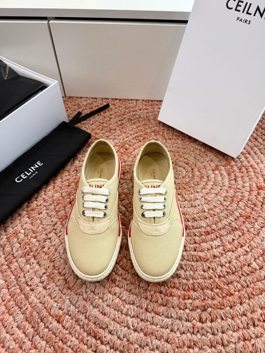 G177代购级别CELINE思琳赛琳CELINE RUNNER CR-03麻绳帆布鞋运动鞋👟鞋舌和鞋后帮