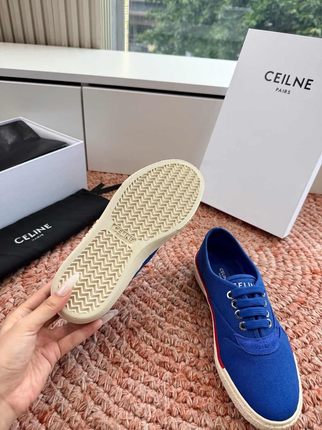G177代购级别CELINE思琳赛琳CELINE RUNNER CR-03麻绳帆布鞋运动鞋👟鞋舌和鞋后帮