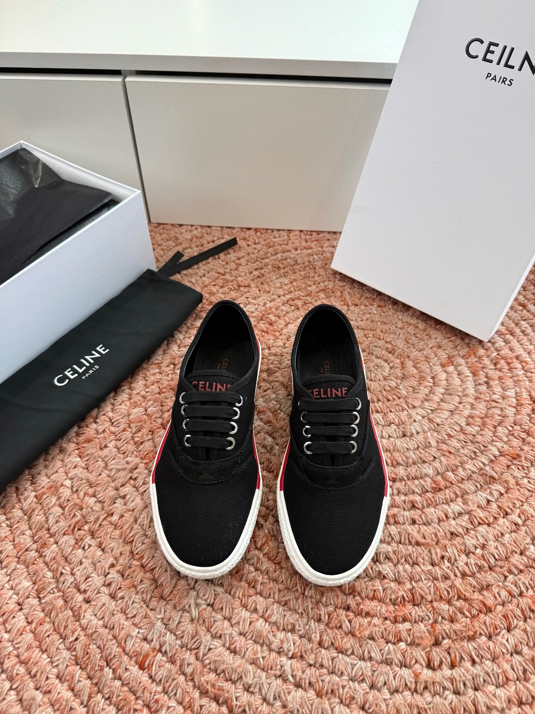 G177代购级别CELINE思琳赛琳CELINE RUNNER CR-03麻绳帆布鞋运动鞋👟鞋舌和鞋后帮