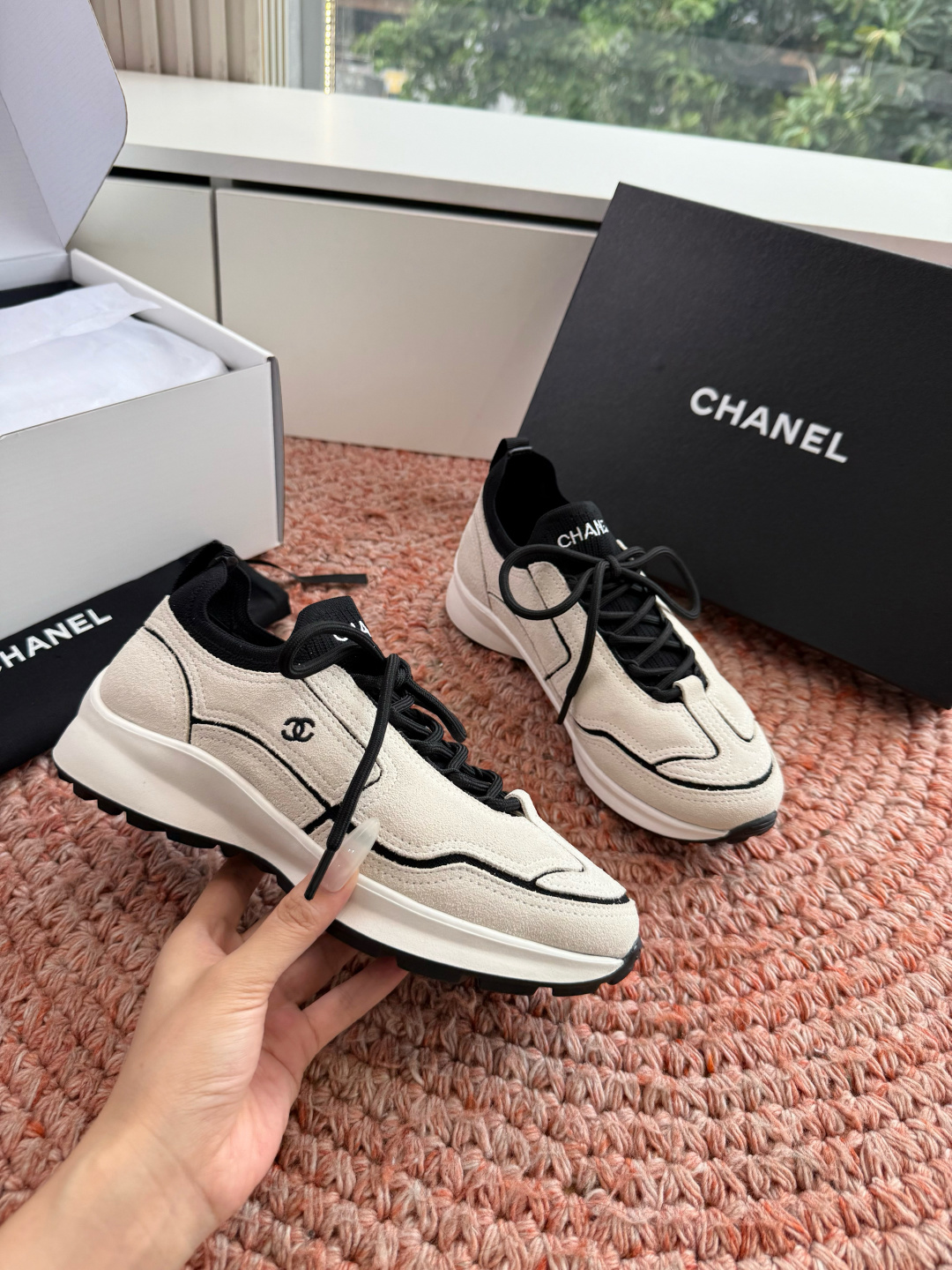 🌾G027CHANEL 小香26ss经典菱格休闲鞋 德训鞋‼️ 把奢雅揉进日常穿搭，柔软皮革菱格质感绝佳