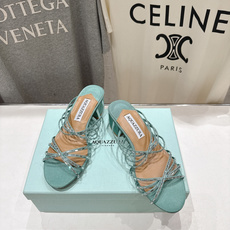 高版本出厂 「ᴀqᴜᴀᴢᴢᴜʀᴀ」AQUAZZURA/菠萝F072 2026ss夏季新款抽条烫钻高跟拖鞋 高版本出厂 「ᴀqᴜᴀᴢᴢᴜʀᴀ」AQUAZZURA/菠萝F072 2026ss夏季新款抽条烫钻高跟拖鞋