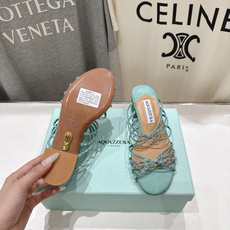 高版本出厂 「ᴀqᴜᴀᴢᴢᴜʀᴀ」AQUAZZURA/菠萝F072 2026ss夏季新款抽条烫钻高跟拖鞋 高版本出厂 「ᴀqᴜᴀᴢᴢᴜʀᴀ」AQUAZZURA/菠萝F072 2026ss夏季新款抽条烫钻高跟拖鞋