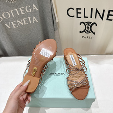 高版本出厂 「ᴀqᴜᴀᴢᴢᴜʀᴀ」AQUAZZURA/菠萝F072 2026ss夏季新款抽条烫钻高跟拖鞋 高版本出厂 「ᴀqᴜᴀᴢᴢᴜʀᴀ」AQUAZZURA/菠萝F072 2026ss夏季新款抽条烫钻高跟拖鞋