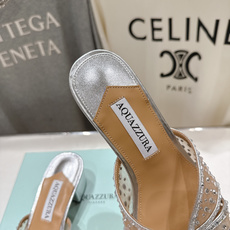 高版本出厂 「ᴀqᴜᴀᴢᴢᴜʀᴀ」AQUAZZURA/菠萝F072 2026ss夏季新款网面烫钻高跟拖鞋 高版本出厂 「ᴀqᴜᴀᴢᴢᴜʀᴀ」AQUAZZURA/菠萝F072 2026ss夏季新款网面烫钻高跟拖鞋