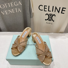 高版本出厂 「ᴀqᴜᴀᴢᴢᴜʀᴀ」AQUAZZURA/菠萝F072 2026ss夏季新款网面烫钻高跟拖鞋 高版本出厂 「ᴀqᴜᴀᴢᴢᴜʀᴀ」AQUAZZURA/菠萝F072 2026ss夏季新款网面烫钻高跟拖鞋