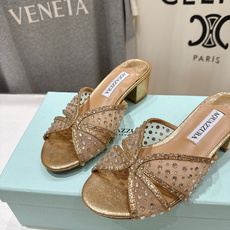 高版本出厂 「ᴀqᴜᴀᴢᴢᴜʀᴀ」AQUAZZURA/菠萝F072 2026ss夏季新款网面烫钻高跟拖鞋 高版本出厂 「ᴀqᴜᴀᴢᴢᴜʀᴀ」AQUAZZURA/菠萝F072 2026ss夏季新款网面烫钻高跟拖鞋