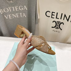 高版本出厂 「ᴀqᴜᴀᴢᴢᴜʀᴀ」AQUAZZURA/菠萝F072 2026ss夏季新款网面烫钻高跟拖鞋 高版本出厂 「ᴀqᴜᴀᴢᴢᴜʀᴀ」AQUAZZURA/菠萝F072 2026ss夏季新款网面烫钻高跟拖鞋