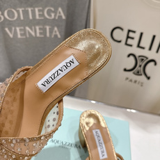 高版本出厂 「ᴀqᴜᴀᴢᴢᴜʀᴀ」AQUAZZURA/菠萝F072 2026ss夏季新款网面烫钻高跟拖鞋 高版本出厂 「ᴀqᴜᴀᴢᴢᴜʀᴀ」AQUAZZURA/菠萝F072 2026ss夏季新款网面烫钻高跟拖鞋